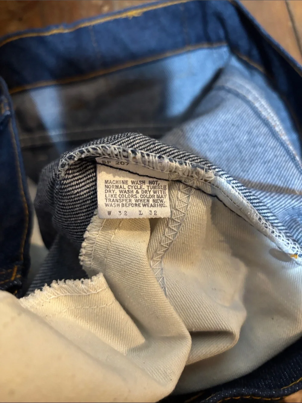Vintage 1980’s Levi’s USA Made Bootcut Saddle man Dark Blue Denim Jeans